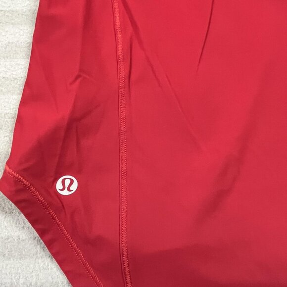 Lululemon Tank Top Womens Medium Red Vented Back High Low Hem Athletic Running - Picture 3 of 7